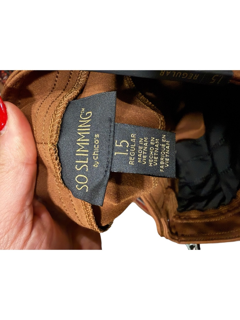 Chico’s So Slimming Refined Ponte Ankle Pants Brown Size 1.5 (Large 10/12) NWT - Picture 6 of 10